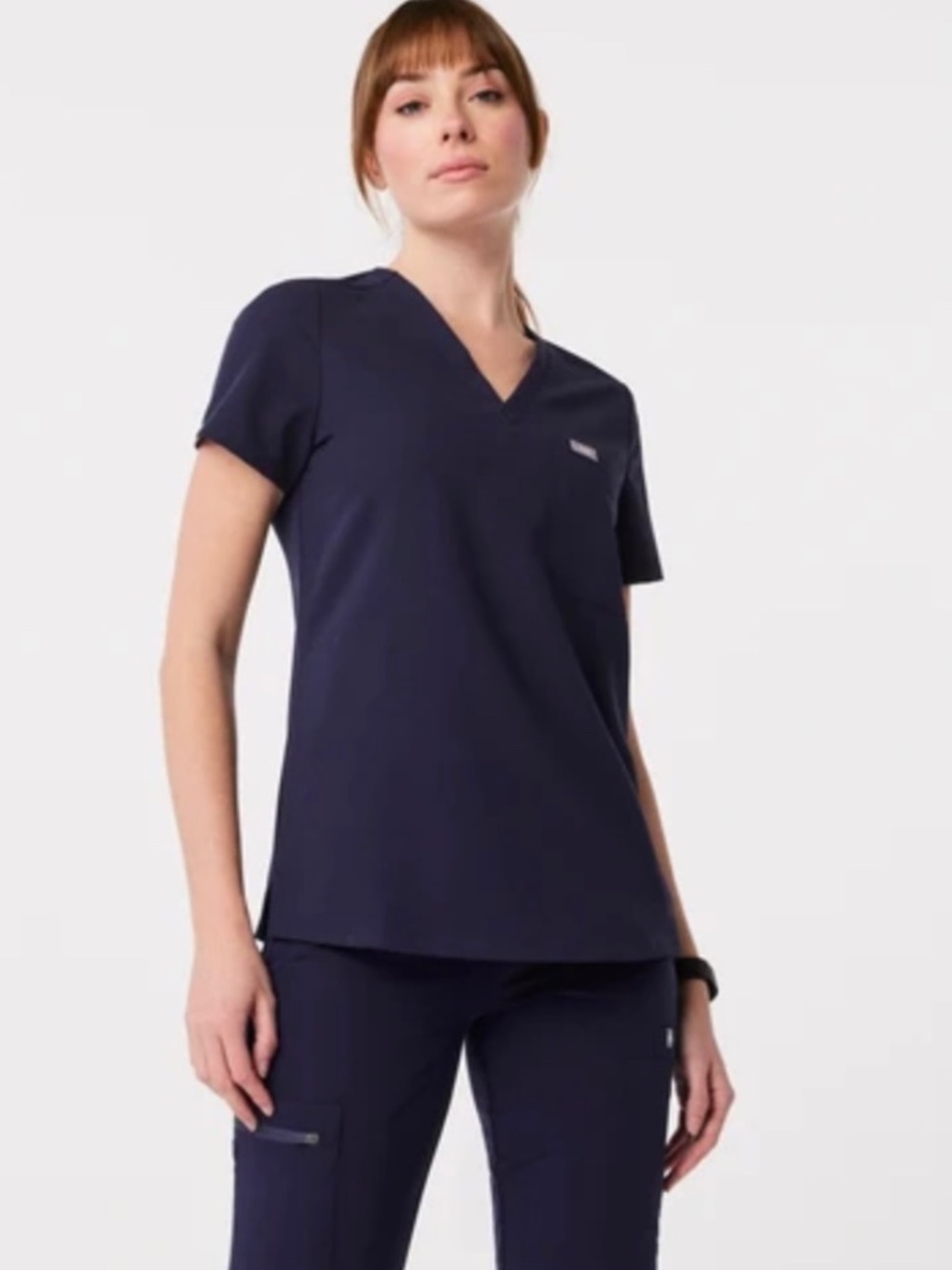 Figs Catrina scrub top navy